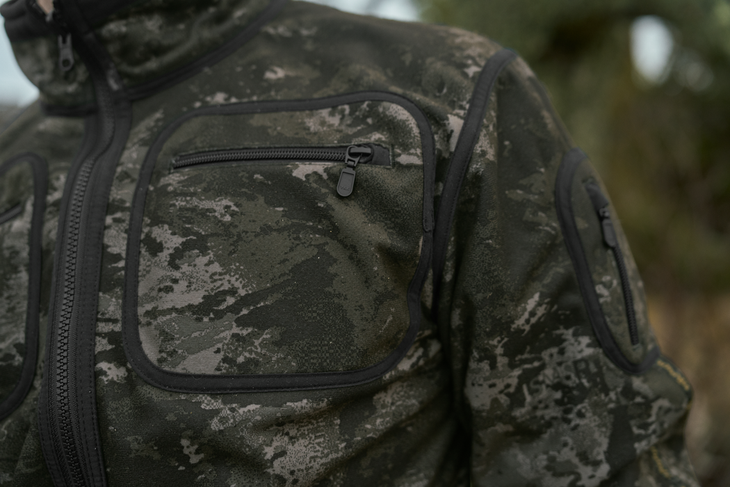 NOCTYX WSP Wende-Fleecejacke AXIS MSP®Schwarz/Willow green – Härkila