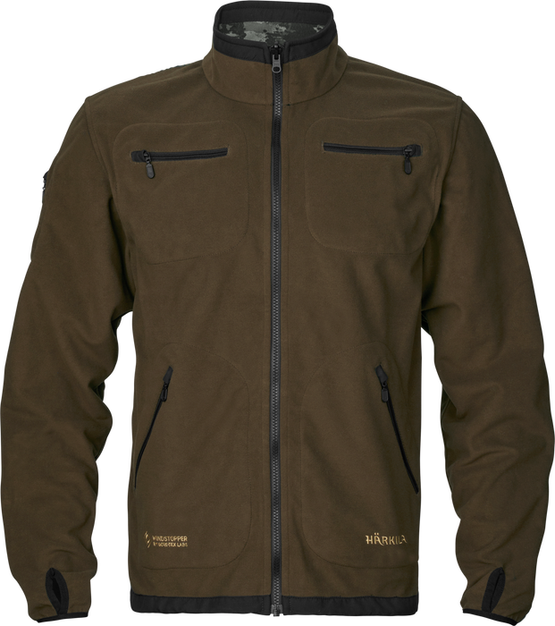NOCTYX WSP Wende-Fleecejacke AXIS MSP®Schwarz/Willow green – Härkila
