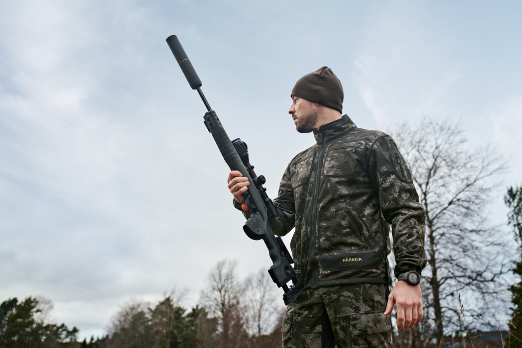 NOCTYX WSP Wende-Fleecejacke AXIS MSP®Schwarz/Willow green – Härkila