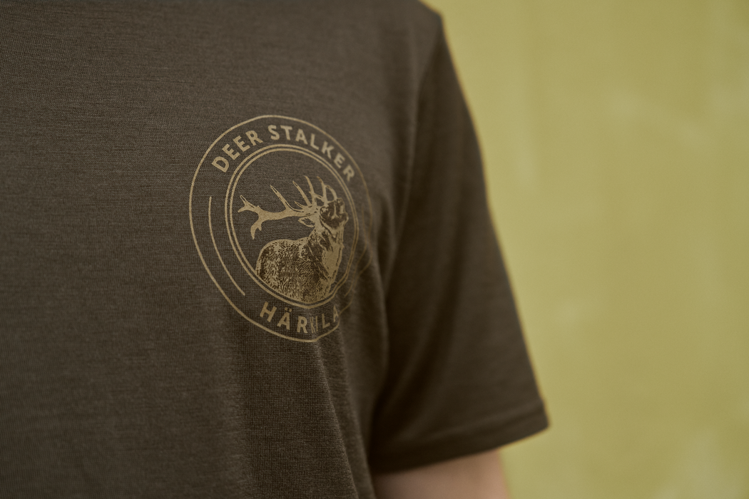 Game Kurzarm T-Shirt Willow green stag – Härkila