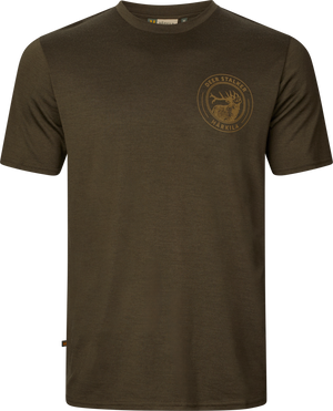 Game Kurzarm T-Shirt Willow green stag – Härkila