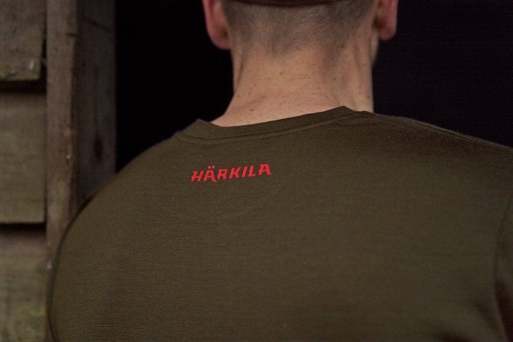 Game Langarm-T-Shirt – Willow green moose – Härkila