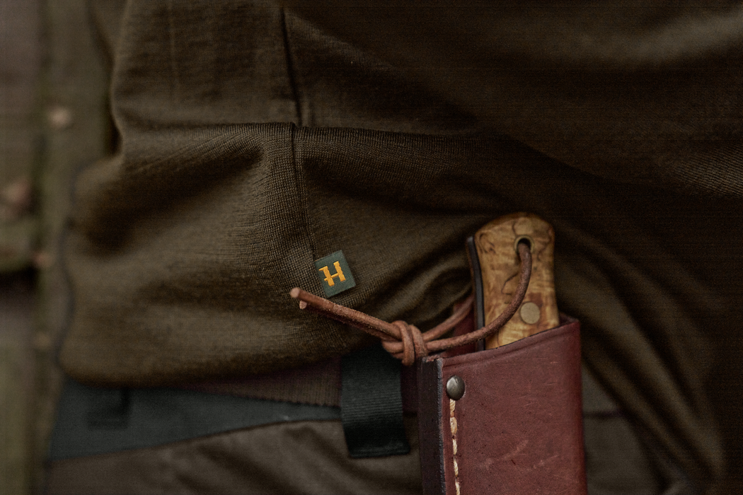 Game Langarm-T-Shirt – Willow green moose – Härkila