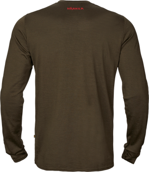 Game Langarm-T-Shirt – Willow green moose – Härkila