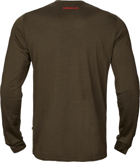Game Langarm-T-Shirt – Willow green moose – Härkila