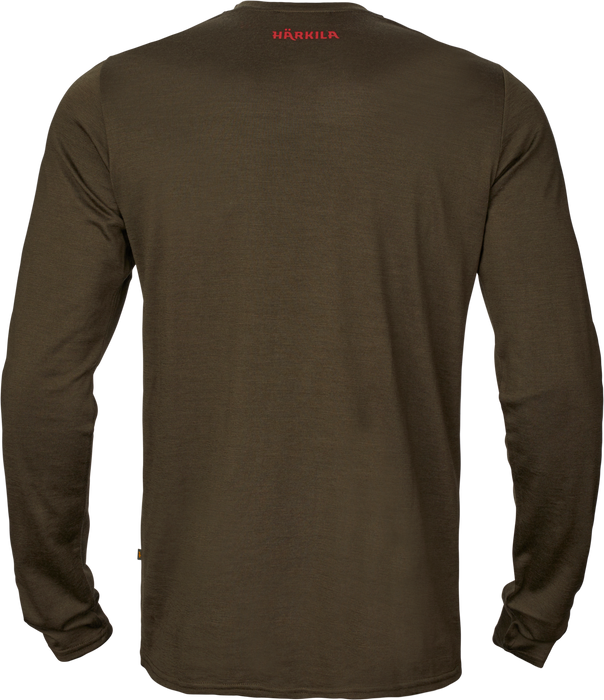 Game Langarm-T-Shirt – Willow green moose – Härkila