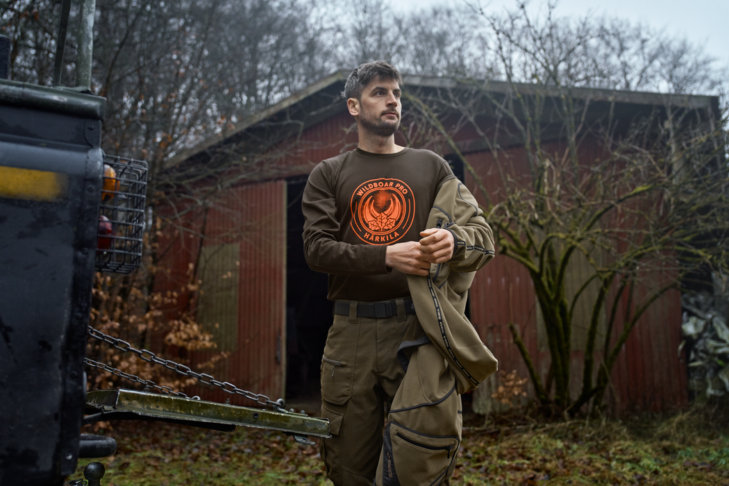 Game L/S Langarm-T-Shirt – Shadow brown wildboar – Härkila