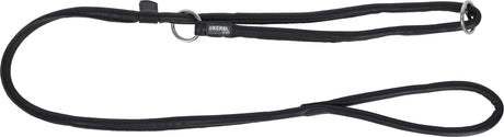 Hundeleine Roma Slip rund Leder – Schwarz – Kerbl