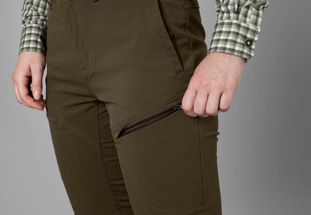 Retrieve Leichte Hose Damen Dunkles warmes Olivgrün - Härkila