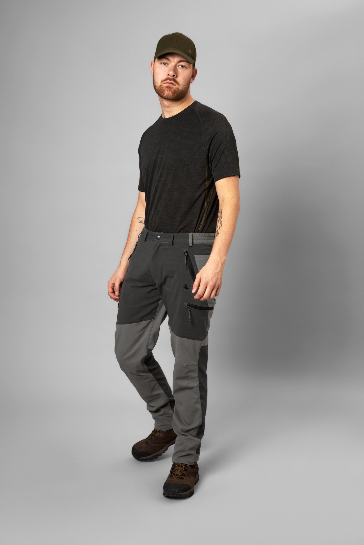 Outdoor-Stretchhose Schwarz/Grau - Seeland