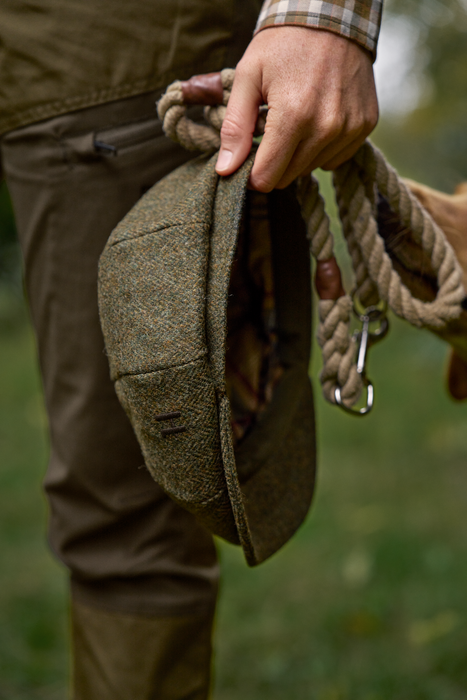 Baker-Boy-Mütze Forest green/Fischgrätmuster – Härkila