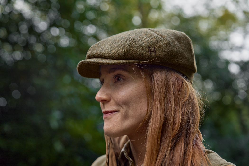 Baker-Boy-Mütze Forest green/Fischgrätmuster – Härkila