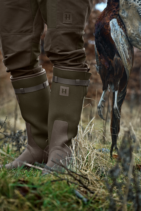 Textilgummistiefel Willow green/Deep brown – Härkila