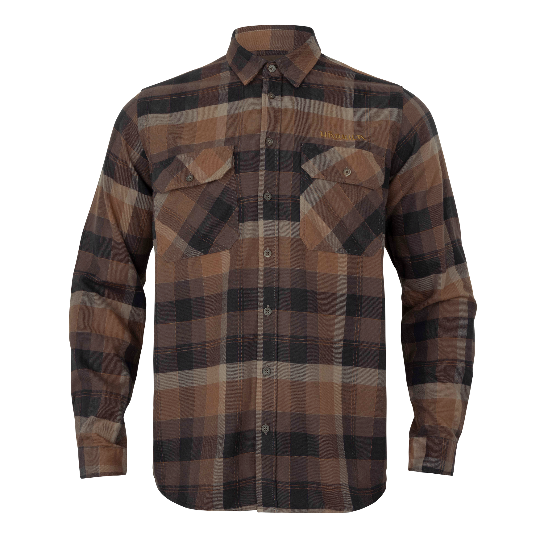 Asmund L/S Hemd - Rust Brown Check – Härkila