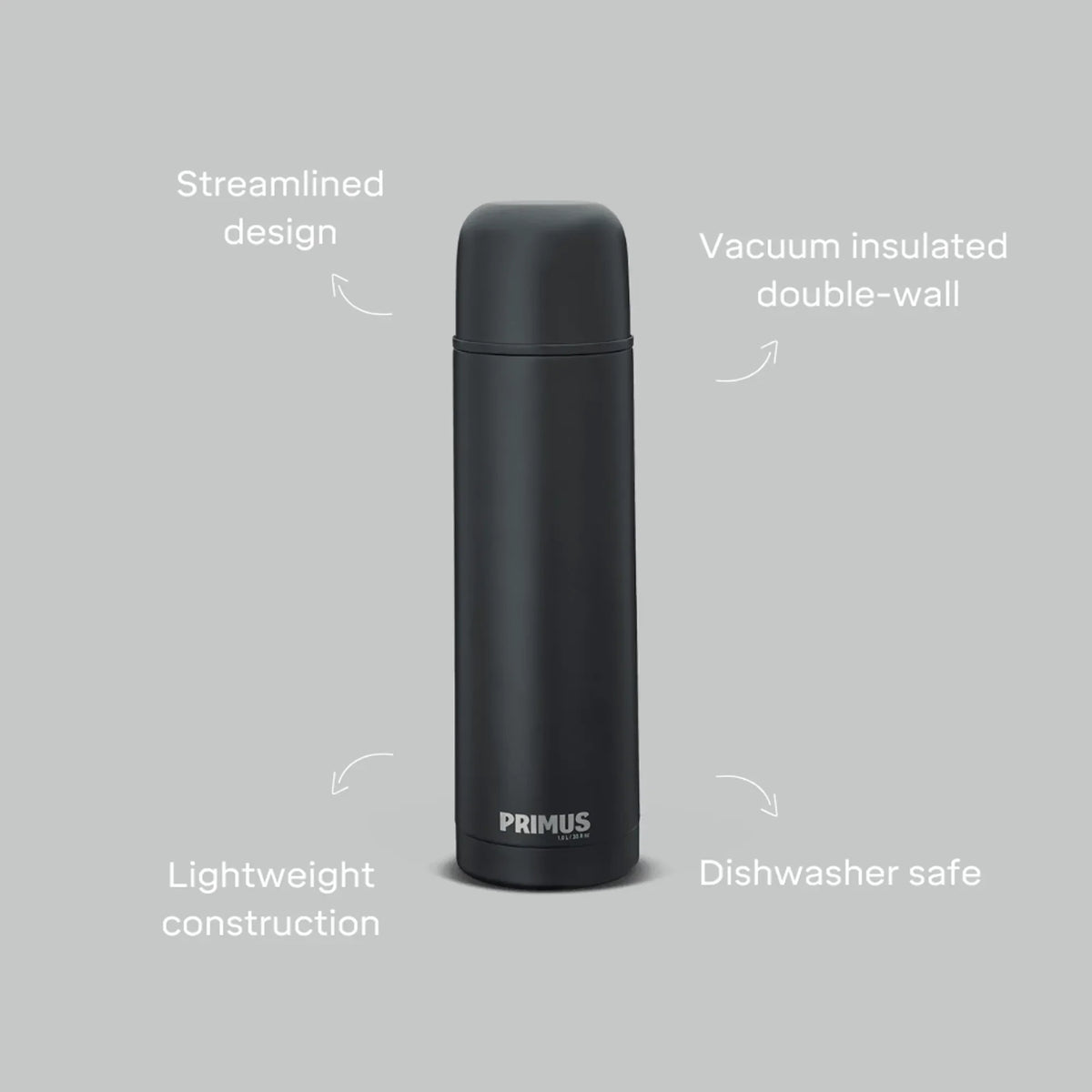 Classic Light Vakuumflasche Schwarz / 0.75 L – Primus