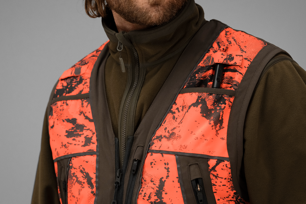 Wildboar Pro - Sicherheitsweste AXIS MSP® Orange Blaze/Shadow brown - Härkila