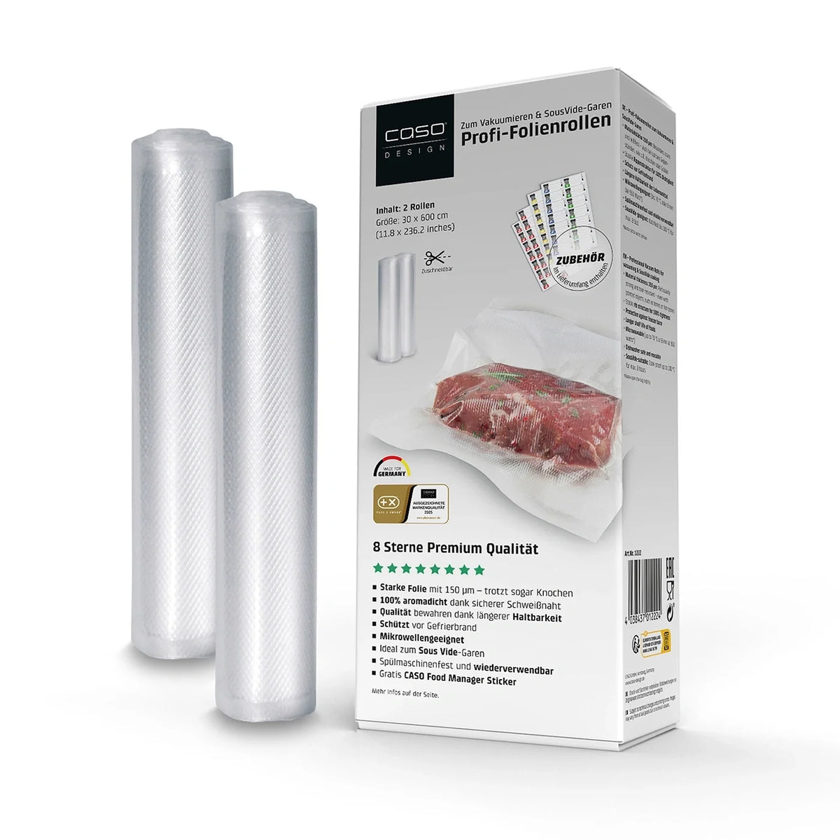 Folienrollen 30x600 cm 2 Stk., 150 my – Caso