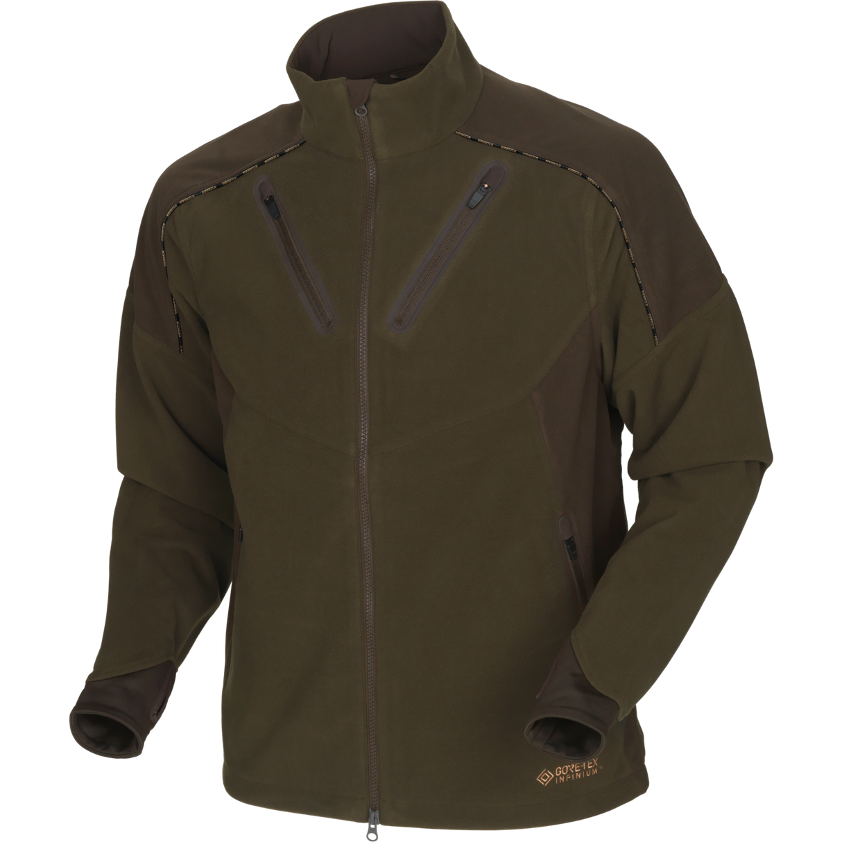 Mountain Hunter Fleecejacke Hunting green/Shadow brown - Härkila