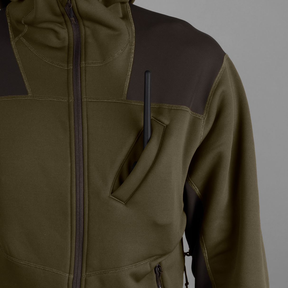 Deer Stalker - Fleece-Hoodie Willow green/Shadow brown - Härkila
