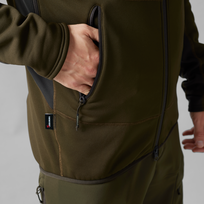 Deer Stalker - Fleece-Hoodie Weidengrün/Schattenbraun - Härkila