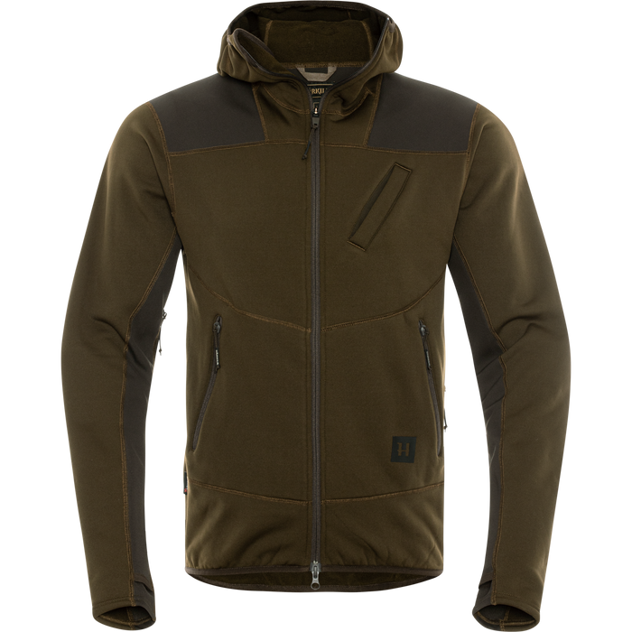 Deer Stalker - Fleece-Hoodie Weidengrün/Schattenbraun - Härkila
