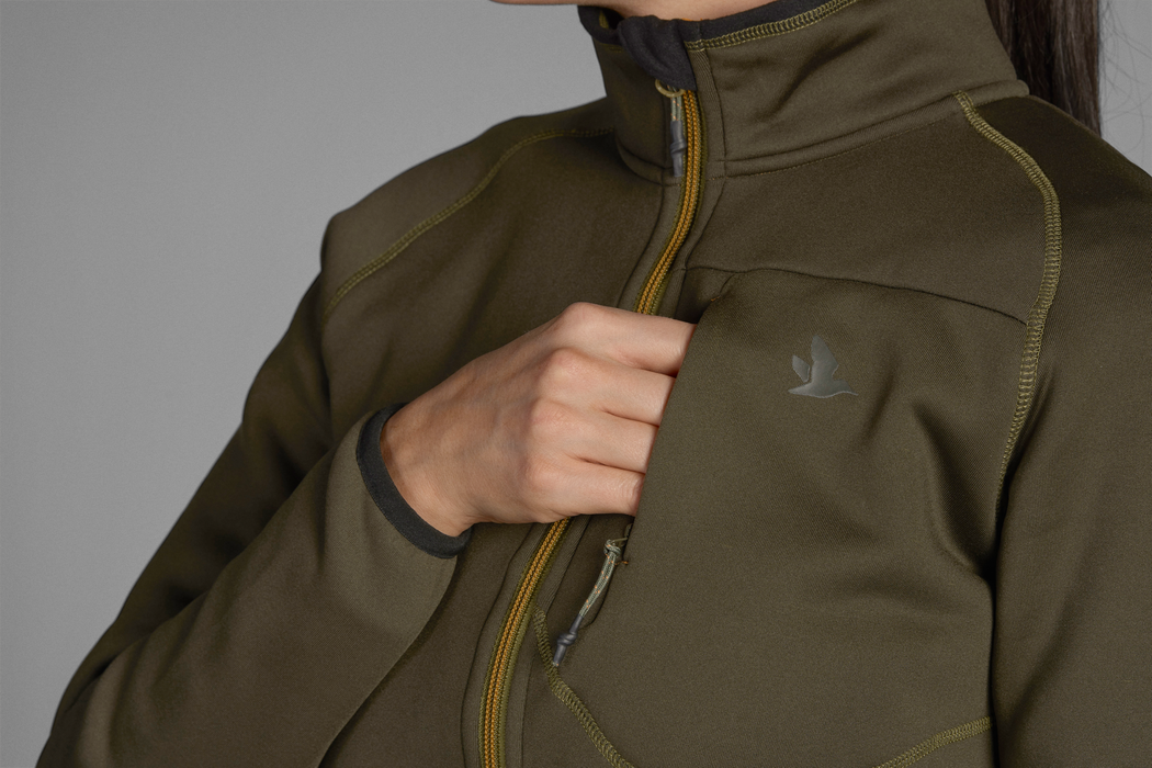 Hawker Fleece mit durchgehendem Reißverschluss Damen Kieferngrün - Seeland
