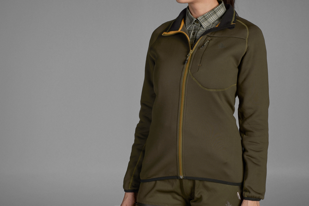 Hawker Fleece mit durchgehendem Reißverschluss Damen Kieferngrün - Seeland