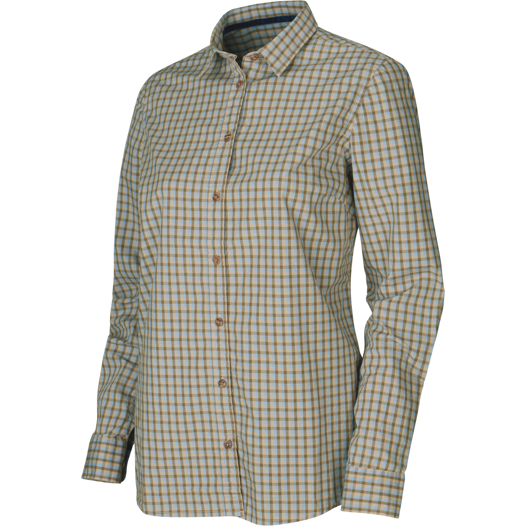 Selja Lady L/S Karohemd - Heritage blue check - Härkila
