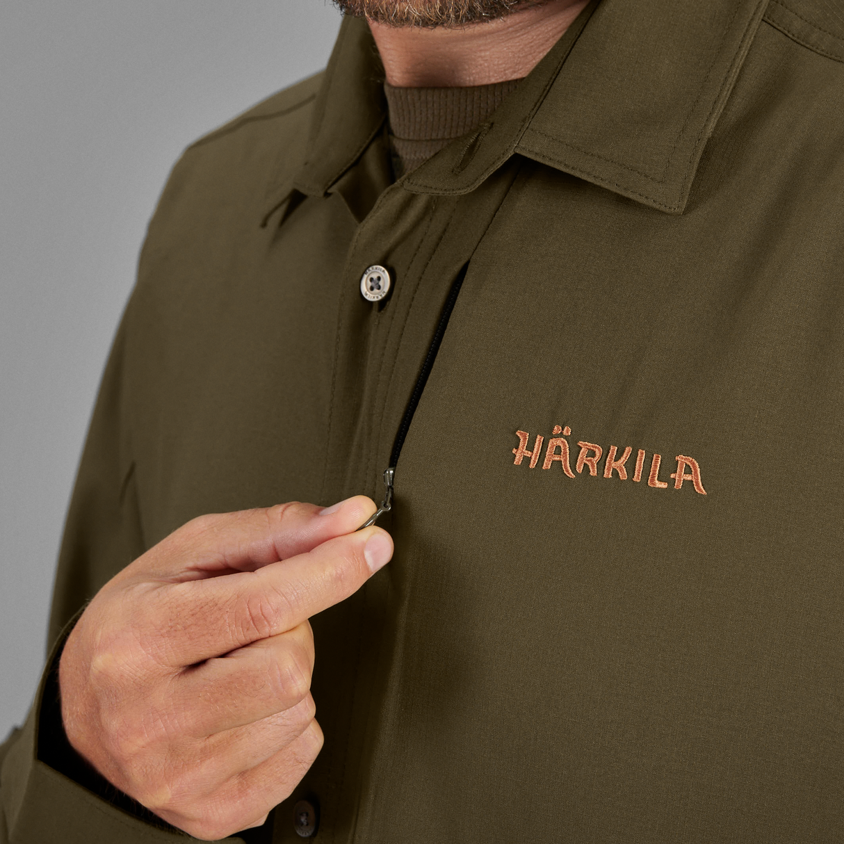 Trail L/S Hemd Willow green - Härkila