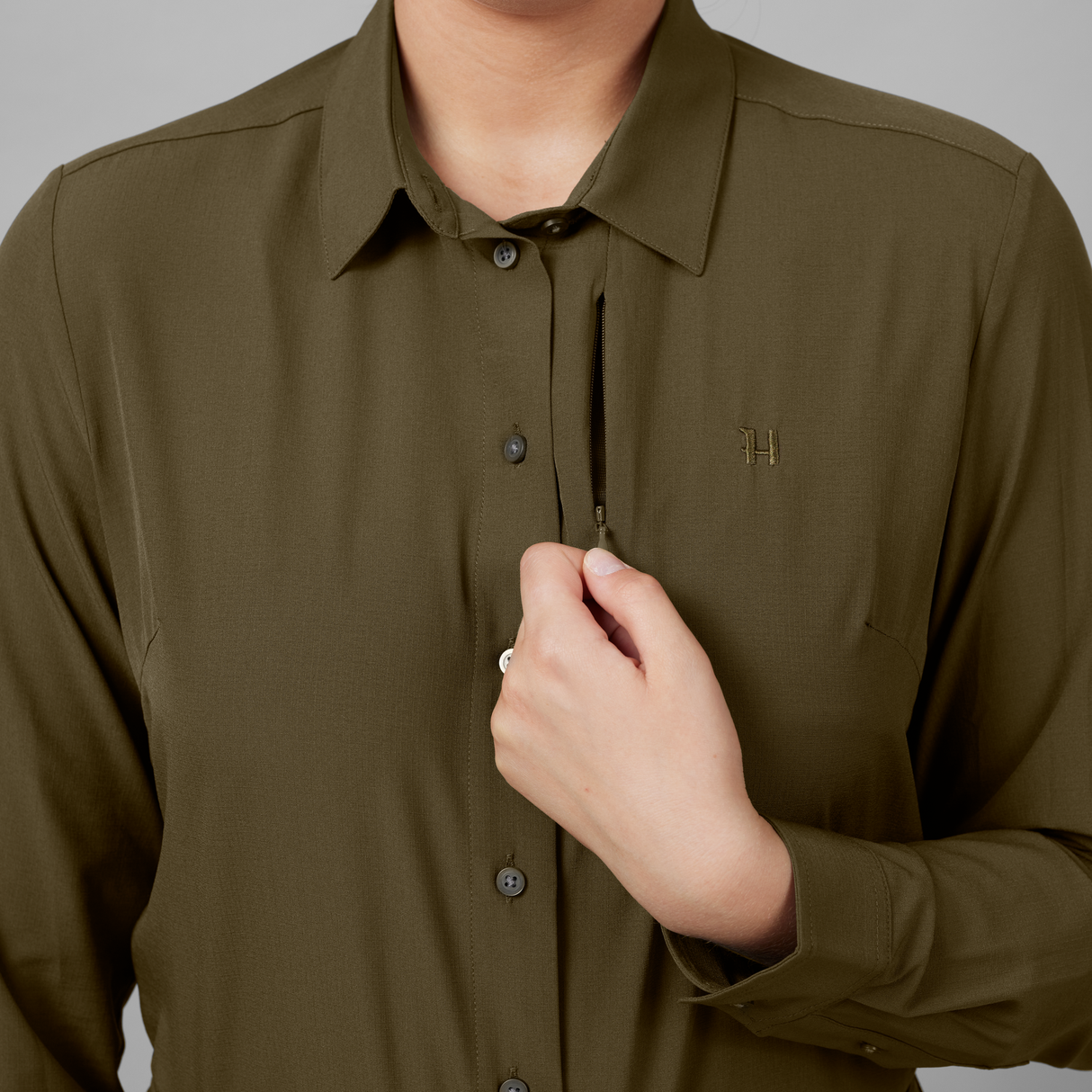 Trail L/S Hemd Damen Willow green - Härkila