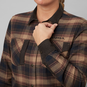 Aivak L/S Hemd - Damen Bordeaux - Härkila