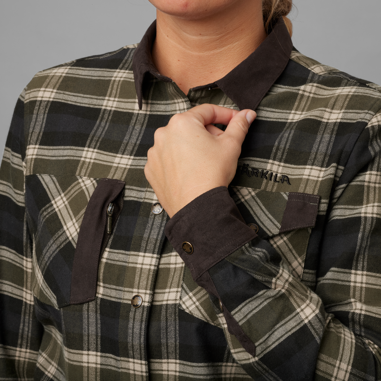 Aivak L/S Hemd - Damen Oliv - Härkila
