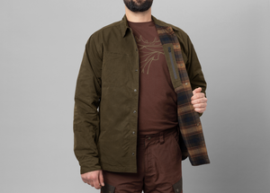 Eirik Wendbare Hemdjacke Dunkel warmes Oliv/Bordeaux - Härkila