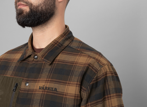 Eirik Wendbare Hemdjacke Dunkel warmes Oliv/Bordeaux - Härkila