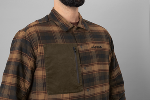 Eirik Wendbare Hemdjacke Dunkel warmes Oliv/Bordeaux - Härkila