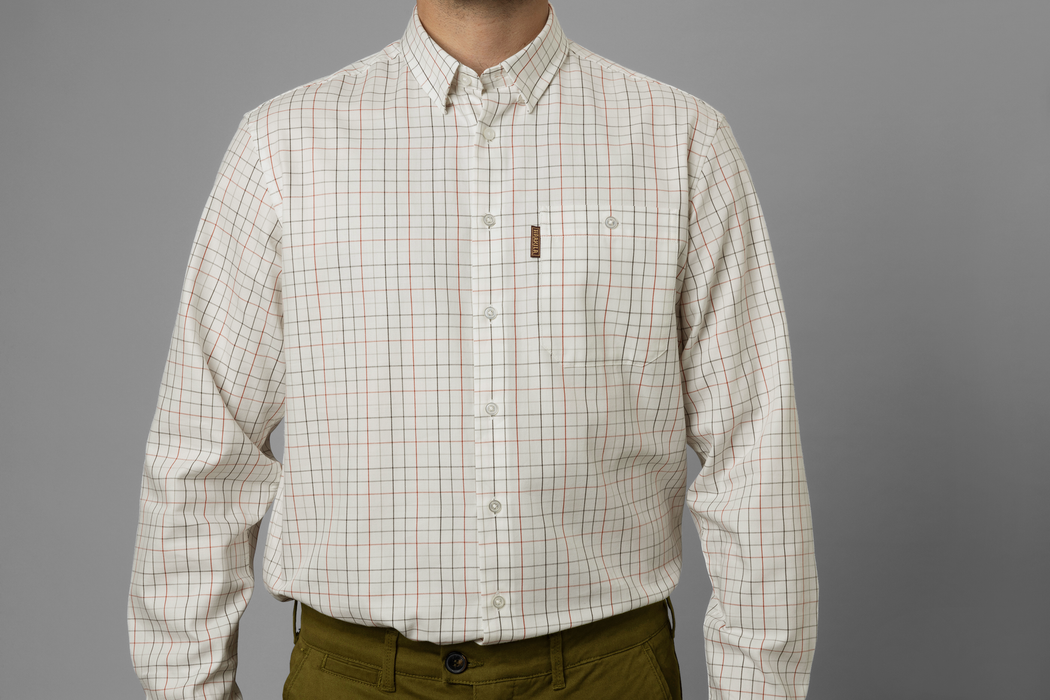 Allerston L/S-Shirt – Bloodstone-Rot/Weiß – Härkila
