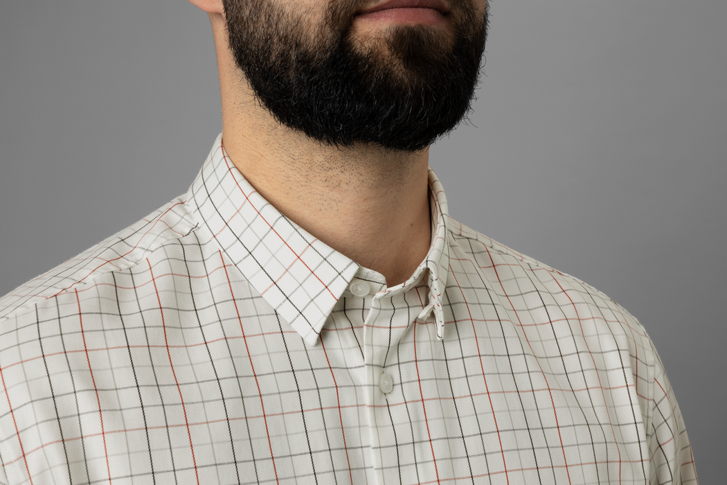 Allerston L/S-Shirt – Bloodstone-Rot/Weiß – Härkila