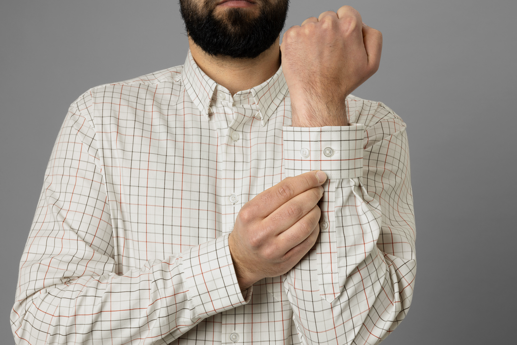 Allerston L/S-Shirt – Bloodstone-Rot/Weiß – Härkila