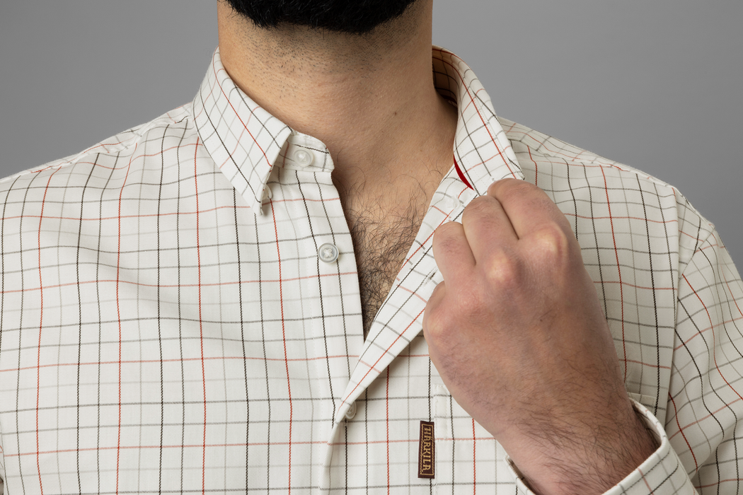 Allerston L/S-Shirt – Bloodstone-Rot/Weiß – Härkila
