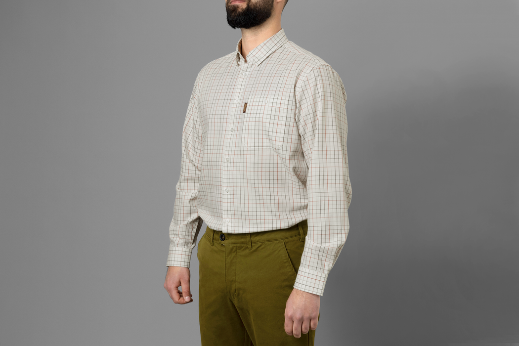 Allerston L/S-Shirt – Bloodstone-Rot/Weiß – Härkila