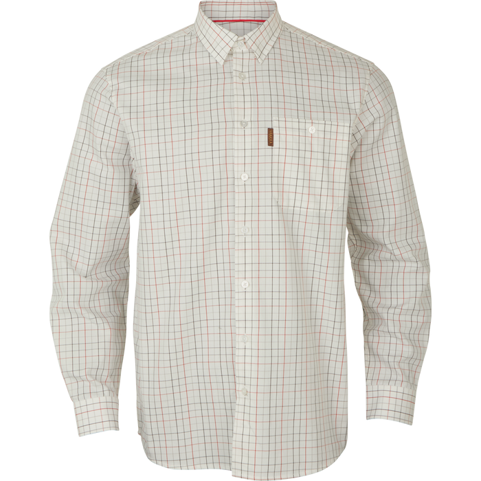 Allerston L/S-Shirt – Bloodstone-Rot/Weiß – Härkila