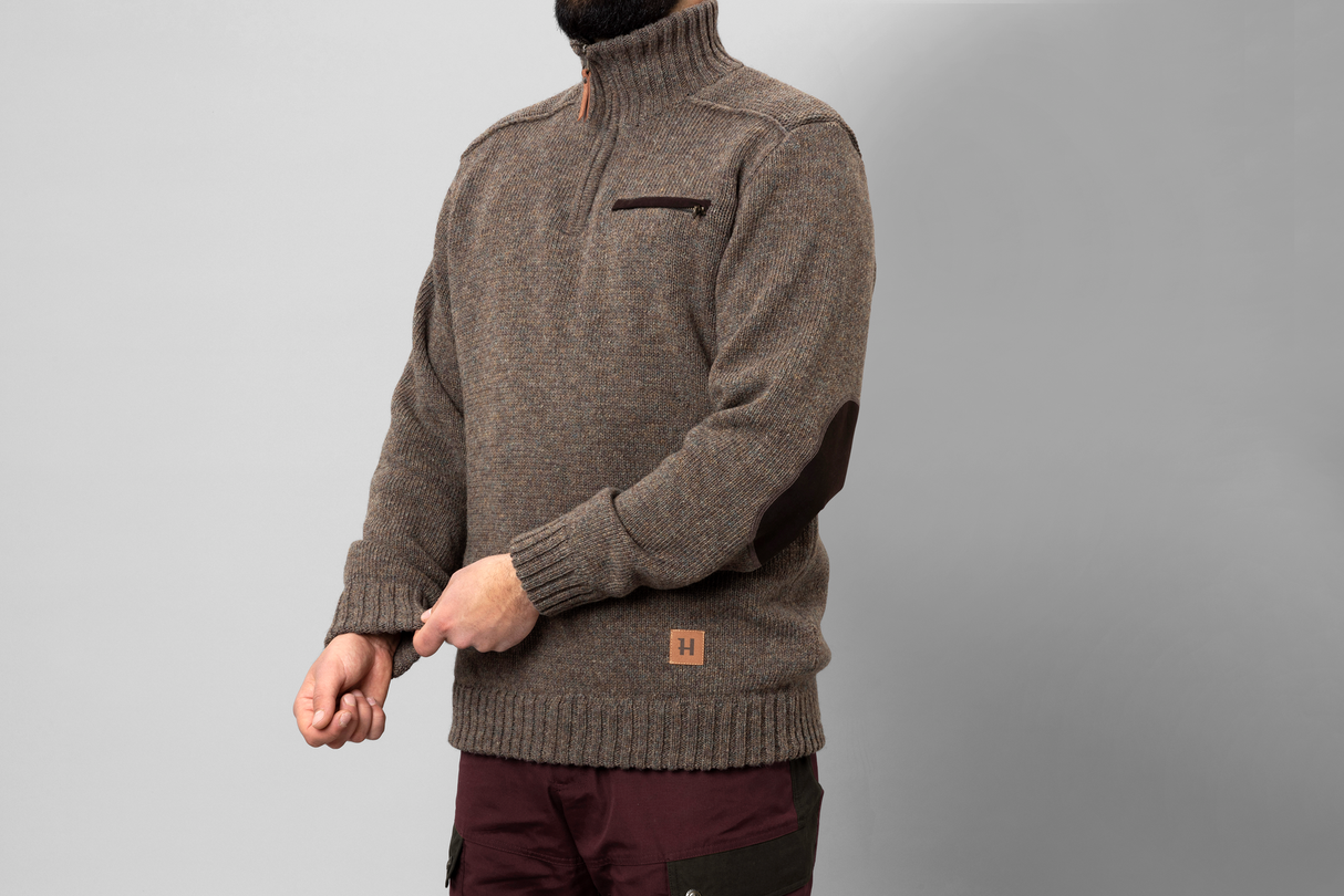 Annaboda 2.0 HSP gestrickter Pullover - Dark sand - Härkila