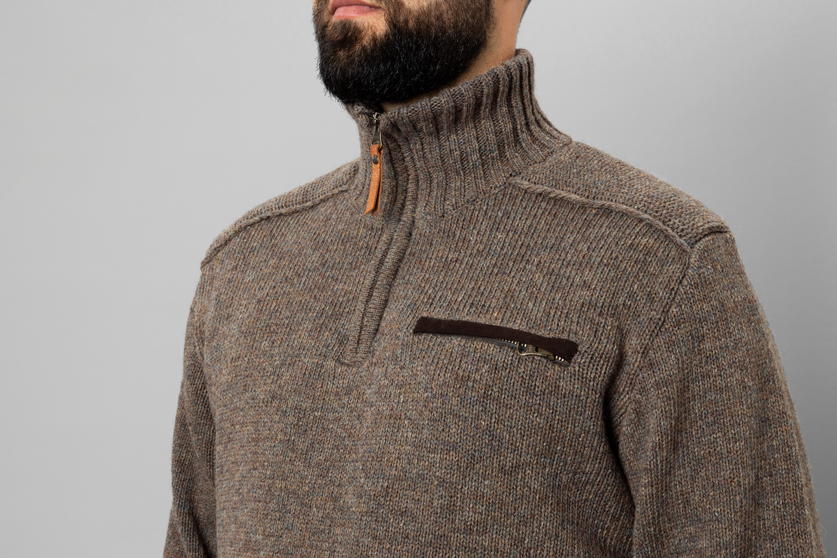 Annaboda 2.0 HSP gestrickter Pullover - Dark sand - Härkila