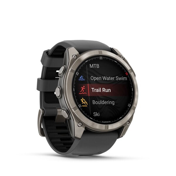 fēnix® 8 Pro – 47 mm, AMOLED, Sapphire, titanium med silikonerem i Graphite/sort 3