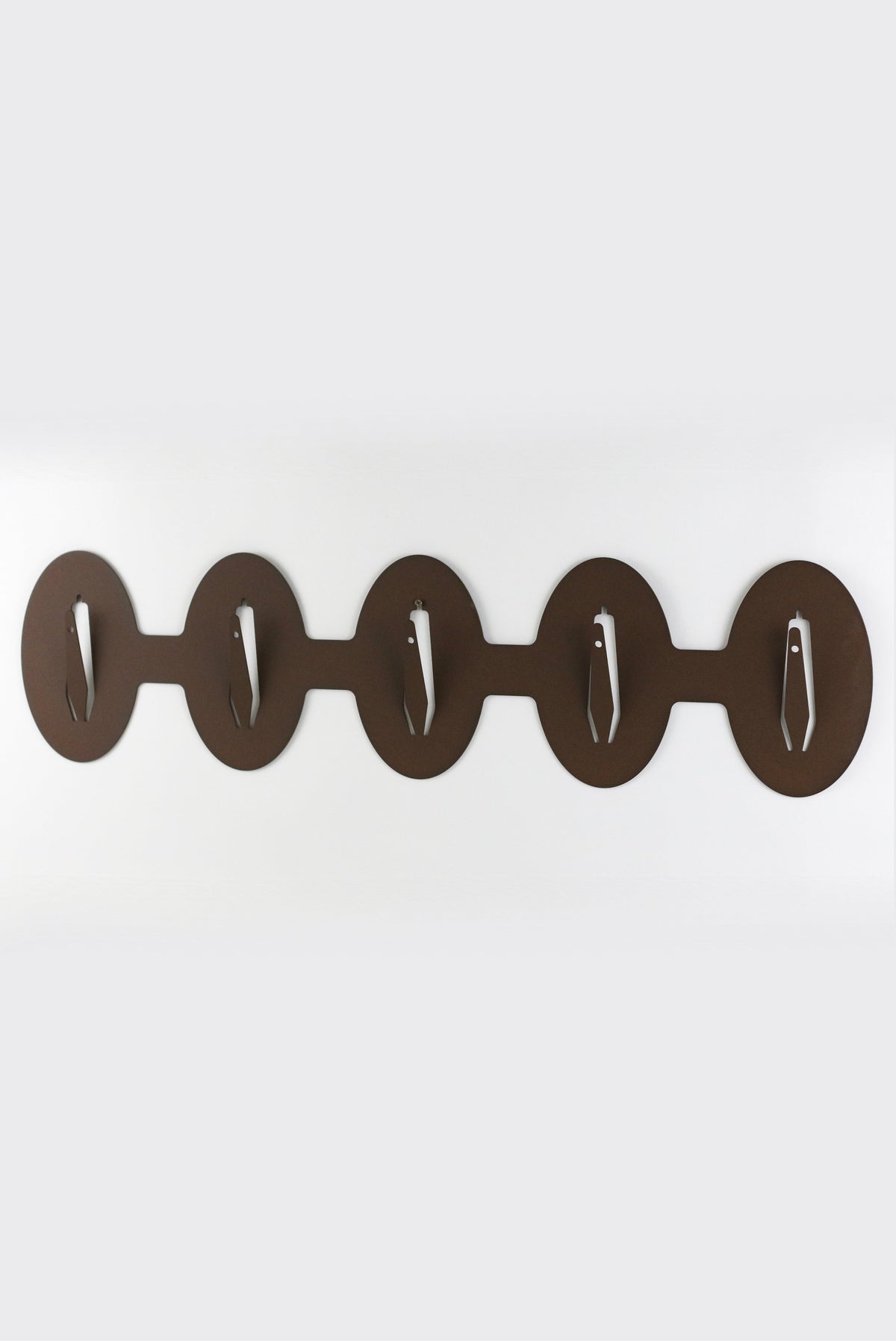 Trophäenteller für 5 Böcke waagerecht - oval / Corten - Torp Solution