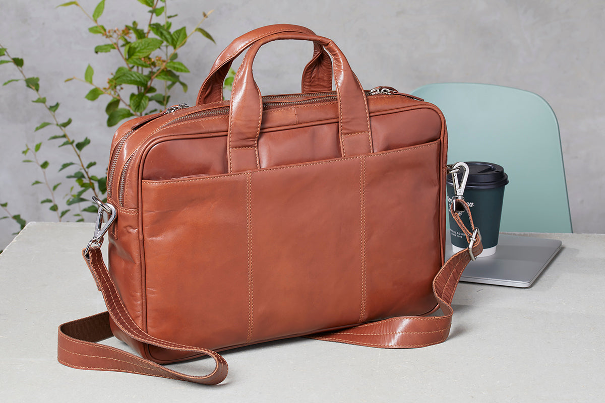 Oslo Laptoptasche, Cognac – Corium
