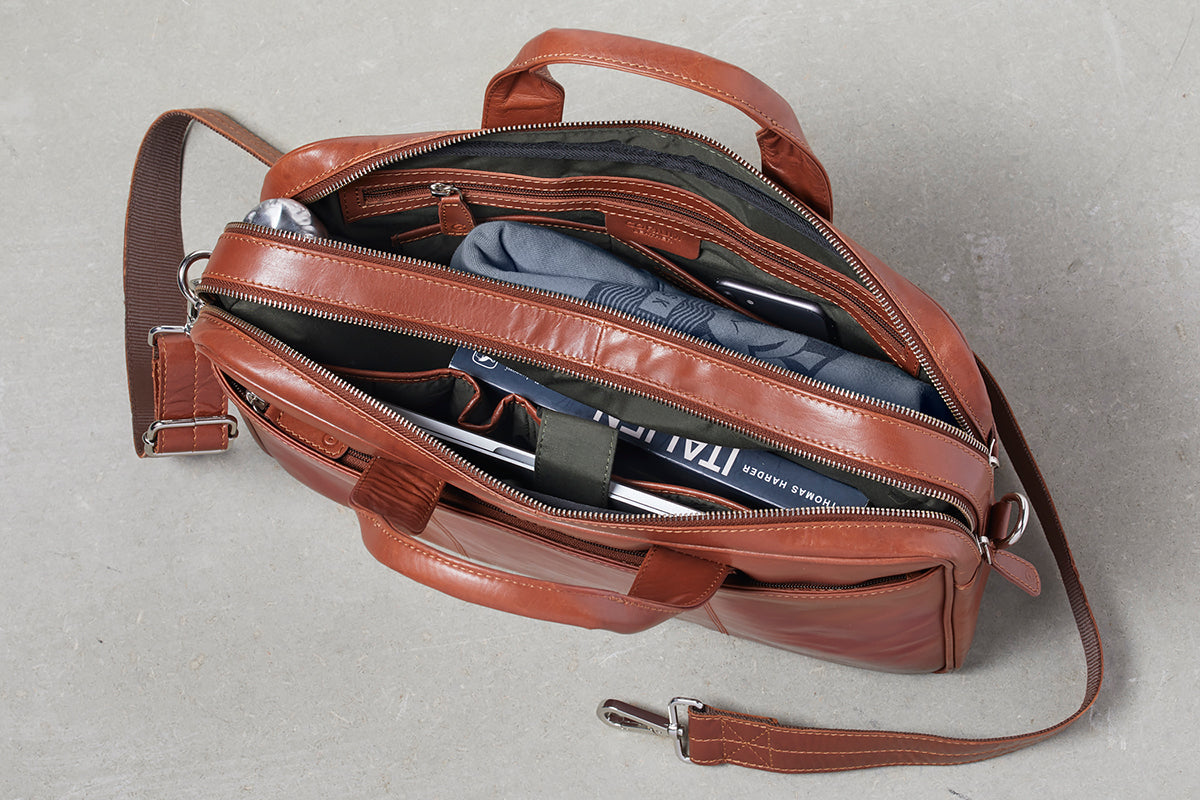 Oslo Laptoptasche, Cognac – Corium