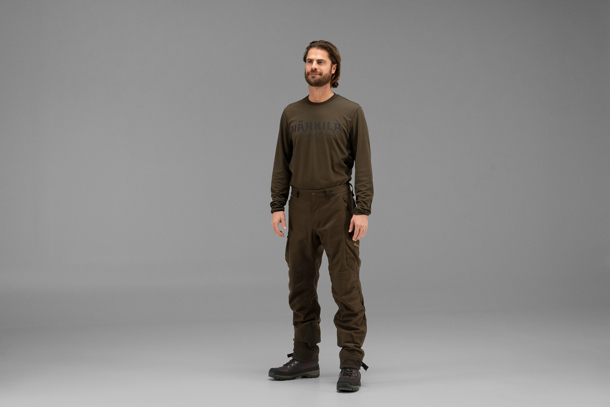Mountain Hunter L/S T-Shirt Hunting green/Shadow brown - Härkila