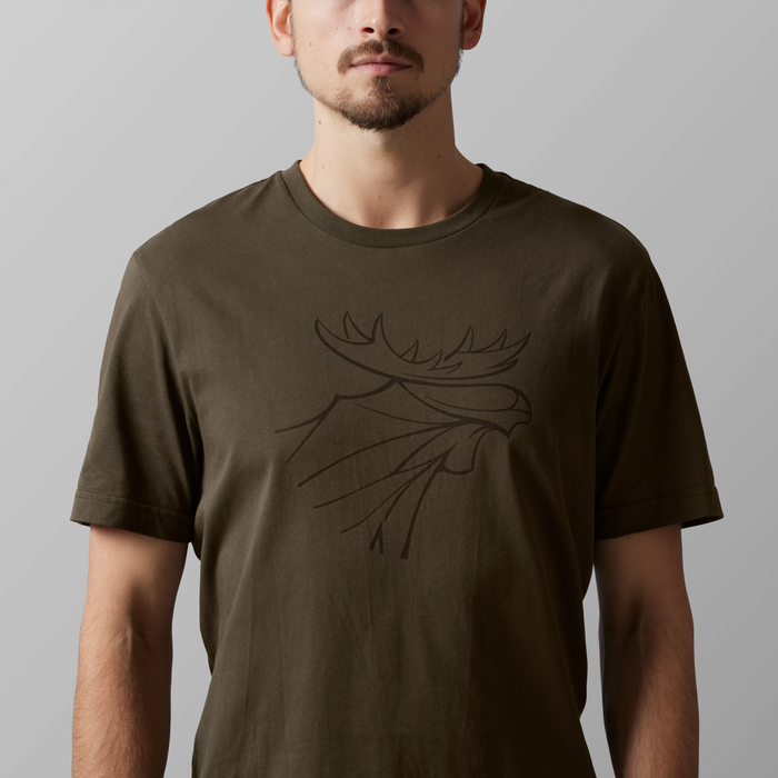 Grafisches T-Shirt 2er-Pack - Willow green/Grau - Härkila