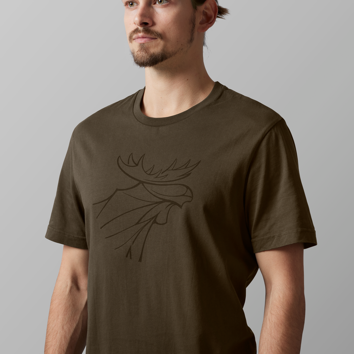 Grafisches T-Shirt 2er-Pack - Willow green/Grau - Härkila